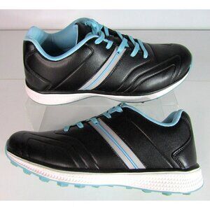 Thestron Men's Soft Spikes Lace Up Golf Shoes EUR Size 42 US 9 Black